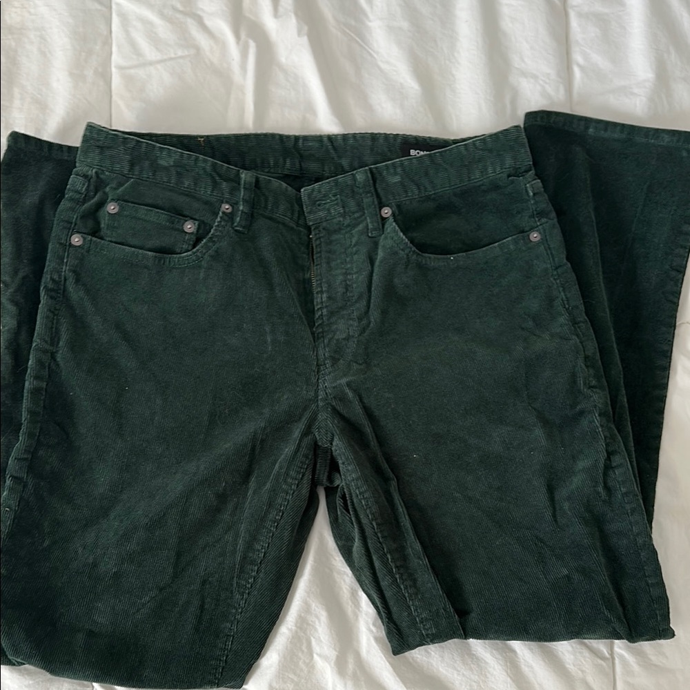 Bonobos Dark Green Corduroy Pants